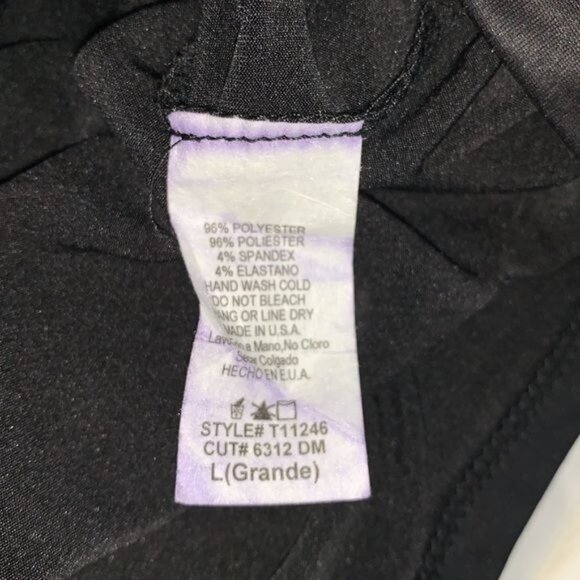 Love Culture Camouflage Sleeve Crop Top Large Polyester Spandex Black Camo - Picture 5 of 8